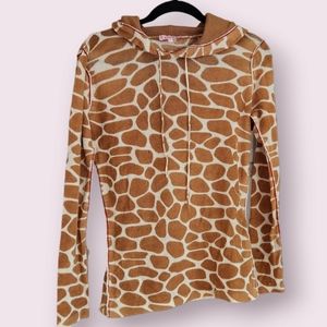 Y2k Knitwit 100% Cashmere Giraffe Hoodie